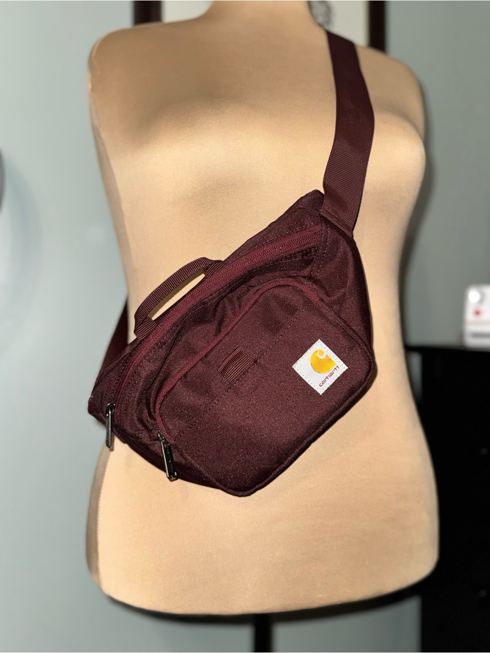 NWOT Carhartt Classic Sling Bag, Water Resistant Hip Pack in Port Wine